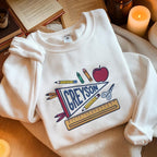 Personalized School Supplies Pennant Boy Name Embroidered Sweatshirt, Preschool First Day Hoodie, Back to School Outfit, Teacher Sweatshirt