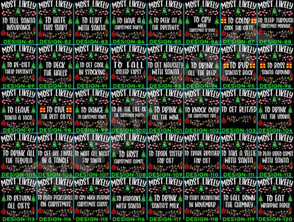 Funny 320 Quotes Most Likely Christmas Tee,Christmas Crew Shirt,Christmas Pajama,Matching Christmas Tee,Long Sleeve,Holiday T-shirt,Xmas Tee