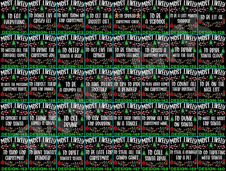 Funny 320 Quotes Most Likely Christmas Tee,Christmas Crew Shirt,Christmas Pajama,Matching Christmas Tee,Long Sleeve,Holiday T-shirt,Xmas Tee