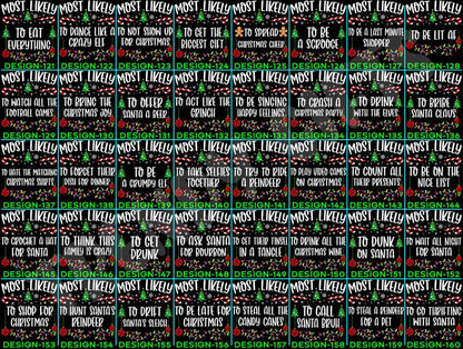 Funny 320 Quotes Most Likely Christmas Tee,Christmas Crew Shirt,Christmas Pajama,Matching Christmas Tee,Long Sleeve,Holiday T-shirt,Xmas Tee