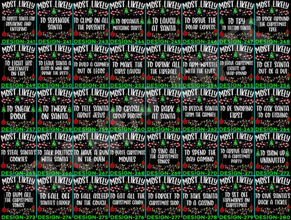 Funny 320 Quotes Most Likely Christmas Tee,Christmas Crew Shirt,Christmas Pajama,Matching Christmas Tee,Long Sleeve,Holiday T-shirt,Xmas Tee
