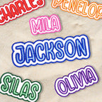 Custom Embroidered Name Patch Personalized Text Patches | Colorful Name Patch Iron-On or Sew-On | For Clothes, Uniforms, Bags