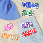 Custom Embroidered Name Patch Personalized Text Patches | Colorful Name Patch Iron-On or Sew-On | For Clothes, Uniforms, Bags