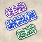 Custom Embroidered Name Patch Personalized Text Patches | Colorful Name Patch Iron-On or Sew-On | For Clothes, Uniforms, Bags