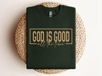 Inspirational Christian Sweatshirt God Is Good All The Time Faith Graphic Pullover, Religious Gift for Men and Women, Cozy Spiritual Sweater