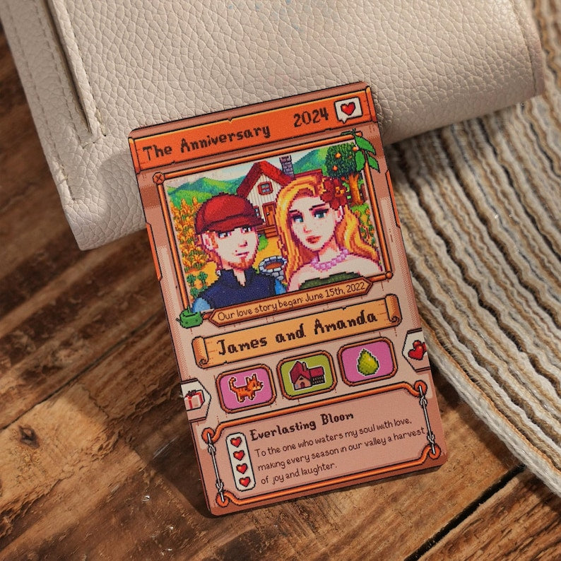 Custom Stardew Valley Card - Personalized Couples Gifts - Anniversary Gift - Couple Anniversary - Gift for Him Her- Gift for Farming Gamer il_794xN.7072738241_o5h2.jpg