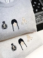 Gothic Girl Embroidered Crewneck Sweatshirt, Horror Movie Halloween Shirt, Hand Dance Halloween Tee, Spooky Season, Cozy Fall Sweater