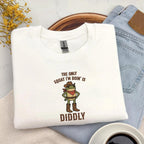 Embroidered The Only Squat I'm Doin' Is Diddly Sweatshirt, Cowboy Frog Sweatshirt, Western Gift, Lazy Gym Hoodie, Sarcastic Western, Diddly Squat