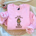 Embroidered The Only Squat I'm Doin' Is Diddly Sweatshirt, Cowboy Frog Sweatshirt, Western Gift, Lazy Gym Hoodie, Sarcastic Western, Diddly Squat