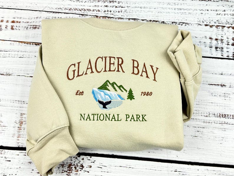 Custom National Park Crewneck Sweatshirt Embroidered Personalized Design
