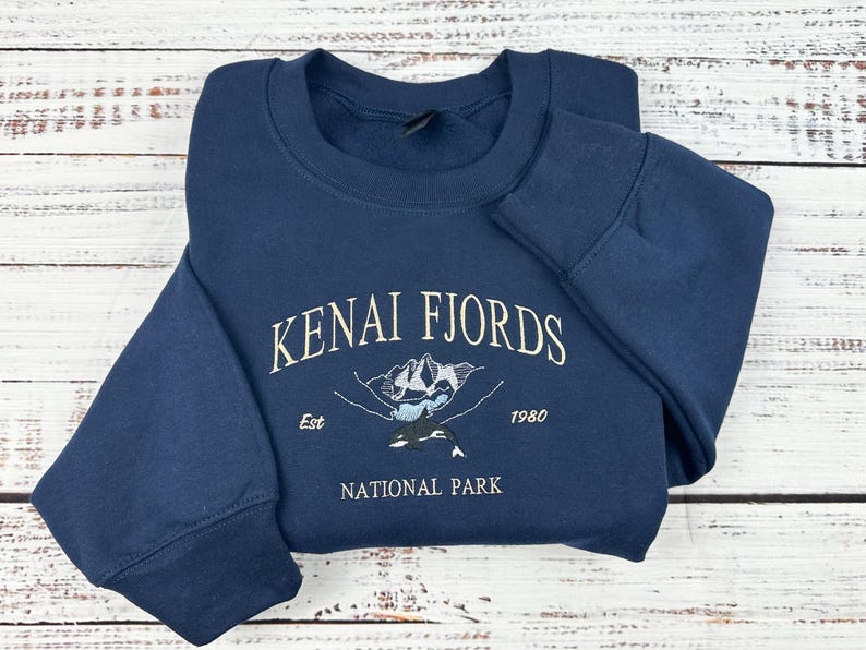 Custom National Park Crewneck Sweatshirt Embroidered Personalized Design