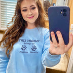 This Mummy Belongs Embroidery Sweatshirt, Custom Mama Embroidered Hoodie, Mummy Gift, Mothers Day Hoodie, Mum Birthday Gift