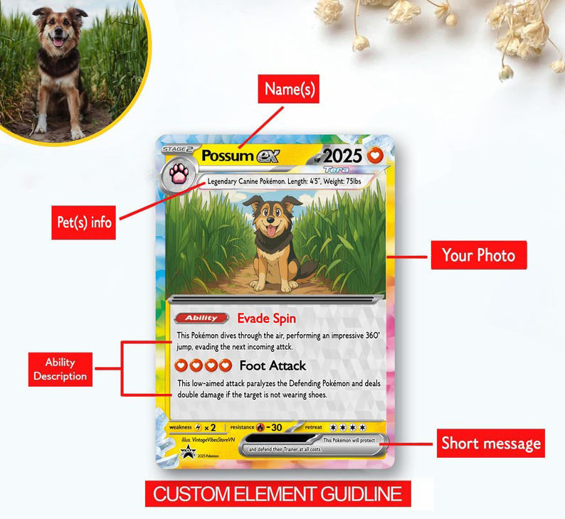 Personalized Pet Pokemon Card, Custom Your Pet as a Pokemon Card, Dog Portrait, Pet Lover Gift, Pet memorial, Pet Gift, Dog Gift, Cat Gift il_794xN.7080853323_6b3o_5000x_ce4aec42-7f4d-4a56-be9f-269ecea56a49.jpg