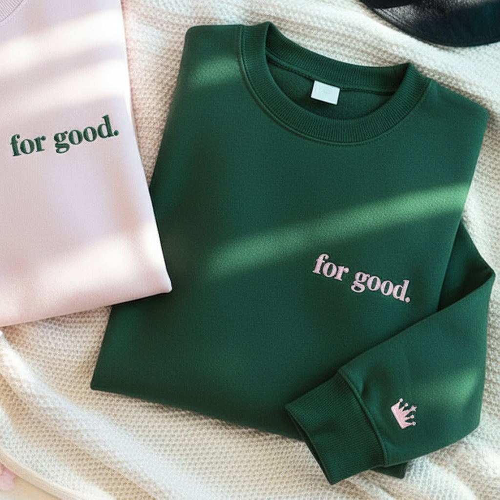 For Good Embroidered Sweatshirt, Shiz University Shirt, Musical Defy Gravity, Wicked Merch