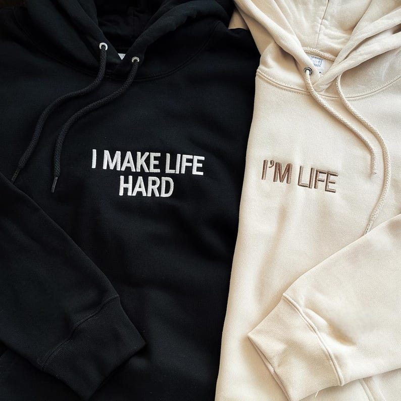 Embroidered Funny Couple Matching Sweatshirt, Adult Humour Matching Hoodies, Cringe Matching Shirts, Funny Gift For Husband, Valentine Gift