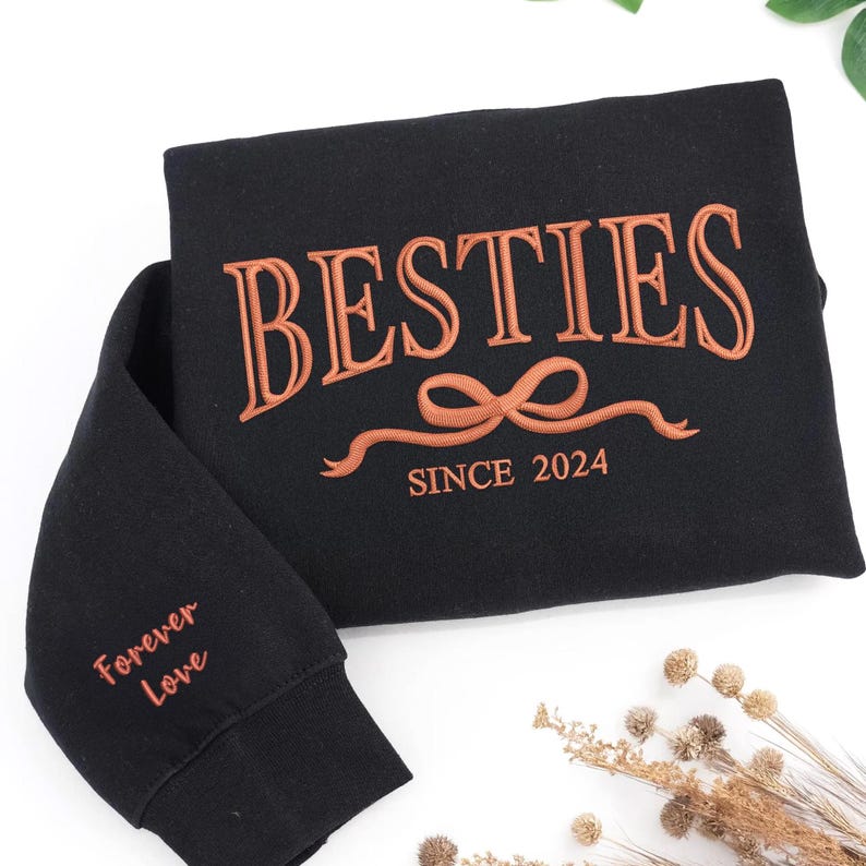 Matching Hoodies for Best Friends | Besties Embroidered Sweatshirts | Custom Girls Trip Hoodies | BFF Outfits | Soul Sister Gift