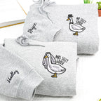 Embroidered Mr and Mrs Sweatshirt, Goose Sweatshirt, Bride Groom Sweatshirt, Couple Matching Sweatshirt, Couples Gift, Engagement Gift