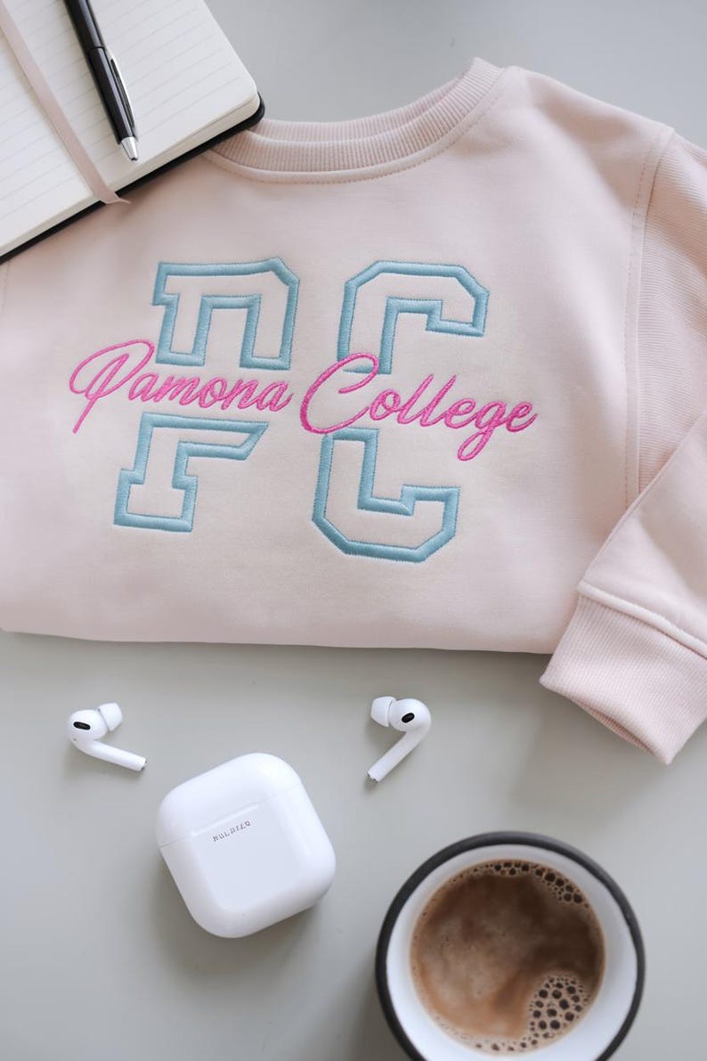 Custom University Embroidered Sweatshirt, Custom College Crewneck, Personalized Name School Hoodie, College Apparel Merch, Graduation Gift