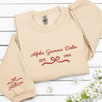 Custom Embroidered Sorority Sweatshirt - Girl's Trip 2026 Sweatshirt - Coquette Sorority Crewneck Besties Gifts For Her - Friendship Gifts