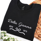 Custom Embroidered Sorority Sweatshirt - Girl's Trip 2026 Sweatshirt - Coquette Sorority Crewneck Besties Gifts For Her - Friendship Gifts