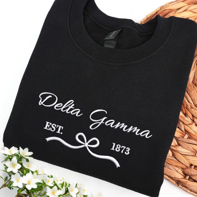 Custom Embroidered Sorority Sweatshirt - Girl's Trip 2026 Sweatshirt - Coquette Sorority Crewneck Besties Gifts For Her - Friendship Gifts