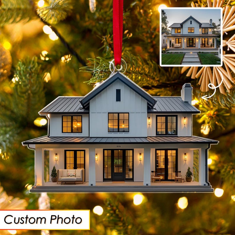 Personalized Home Photo Ornament, Custom New Home Christmas Ornament, House Ornament, Family Name Ornament, Housewarming Gift, Realtor Gift il_794xN.7096696779_gwd1.jpg