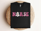 Embroidered Halloween Nurse Shirt, Spooky Season Nurse Gift, Spooky Nurse, Nurse Shirt, Halloween Nurse Ghost, Fall RN Registered Nurse Shirt