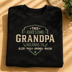 Personalized This Grandpa Belongs To Embroidered Sweatshirt , Custom Grandpa Hoodie with Kids Names, Fathers Day Gift for Papa