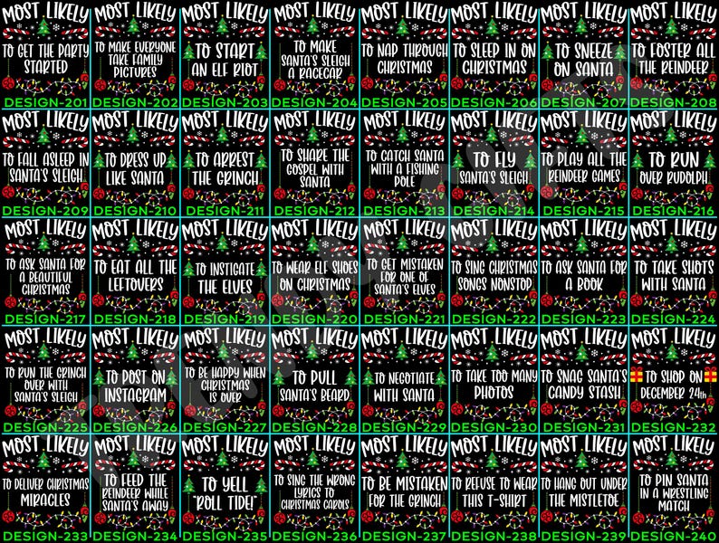 Funny 320 Quotes Most Likely Christmas Tee,Christmas Crew Shirt,Christmas Pajama,Matching Christmas Tee,Long Sleeve,Holiday T-shirt,Xmas Tee