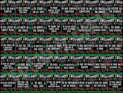 Funny 320 Quotes Most Likely Christmas Tee,Christmas Crew Shirt,Christmas Pajama,Matching Christmas Tee,Long Sleeve,Holiday T-shirt,Xmas Tee