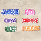 Custom Embroidered Name Patch Personalized Text Patches | Colorful Name Patch Iron-On or Sew-On | For Clothes, Uniforms, Bags