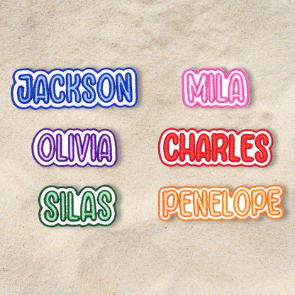 Custom Embroidered Name Patch Personalized Text Patches | Colorful Name Patch Iron-On or Sew-On | For Clothes, Uniforms, Bags