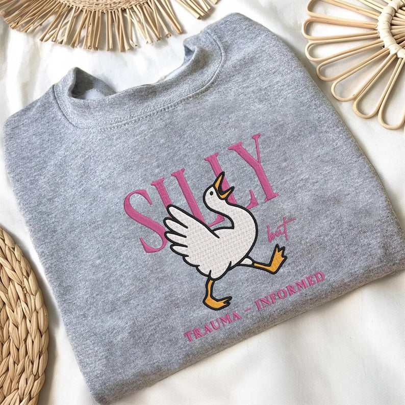 Embroidered Social Worker Sweatshirt, Silly Goose Social Work Sweater, MSW Crisis Hoodie, LCSW Graduation Gift, School Social Worker Gift