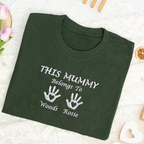 This Mummy Belongs Embroidery Sweatshirt, Custom Mama Embroidered Hoodie, Mummy Gift, Mothers Day Hoodie, Mum Birthday Gift
