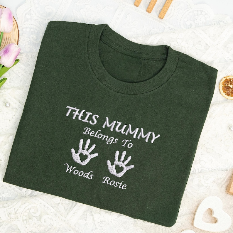 This Mummy Belongs Embroidery Sweatshirt, Custom Mama Embroidered Hoodie, Mummy Gift, Mothers Day Hoodie, Mum Birthday Gift
