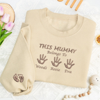 This Mummy Belongs Embroidery Sweatshirt, Custom Mama Embroidered Hoodie, Mummy Gift, Mothers Day Hoodie, Mum Birthday Gift
