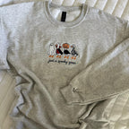 Spooky Goose Embroidered Sweatshirt Halloween Spooky Season Embroidery Geese Fall Autumn