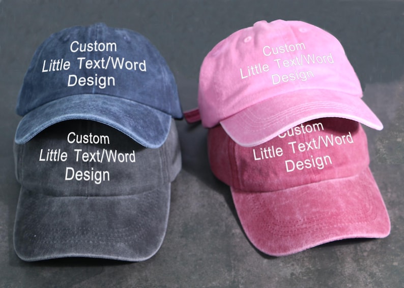 Custom Embroidered Baseball Cap Personalized Text or Word Adjustable Dad Hat, Unique Gift for Men and Women, Minimalist Vintage Style Unisex Cap, Customizable Everyday Fashion Accessory