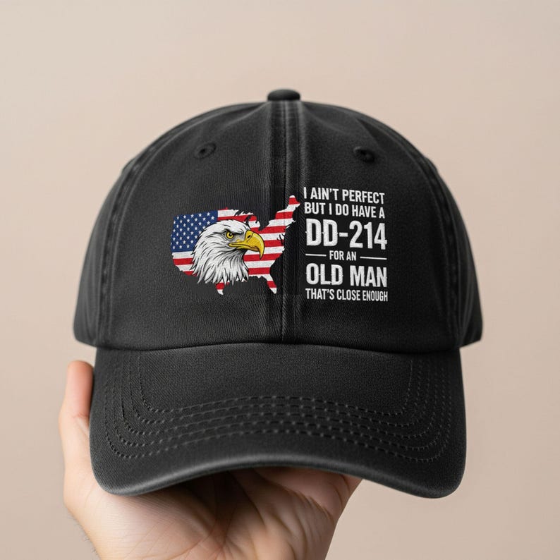 Embroidered DD-214 Veteran Classic Baseball Cap Military Hat for Men, Veterans Day Cap Retirement Veteran Gift for Dad or Grandpa