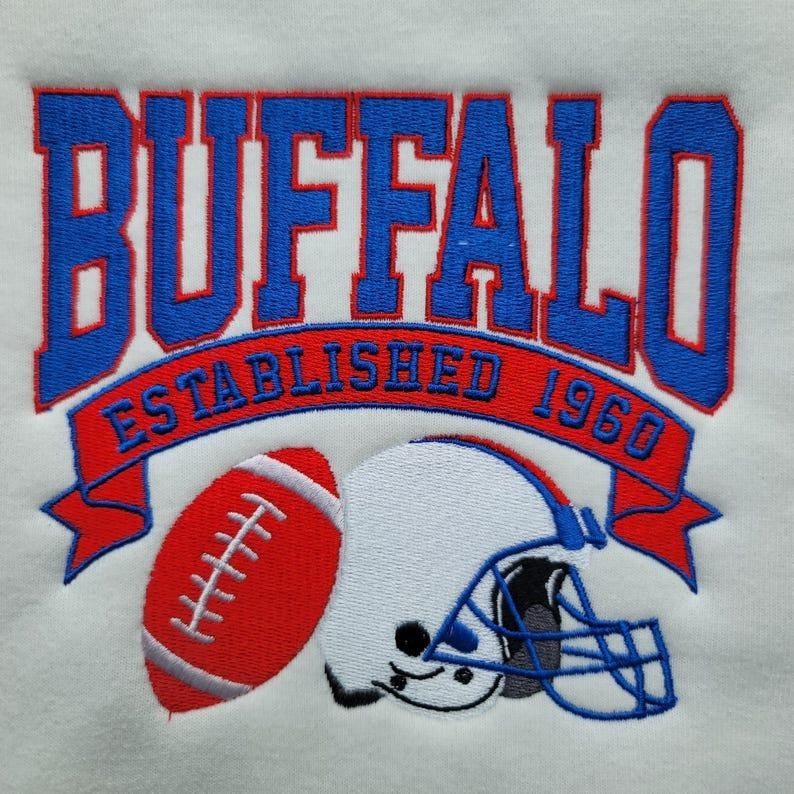 Custom Embroidered Football Sweatshirt | Retro Sports Team Crewneck | Fan Gift
