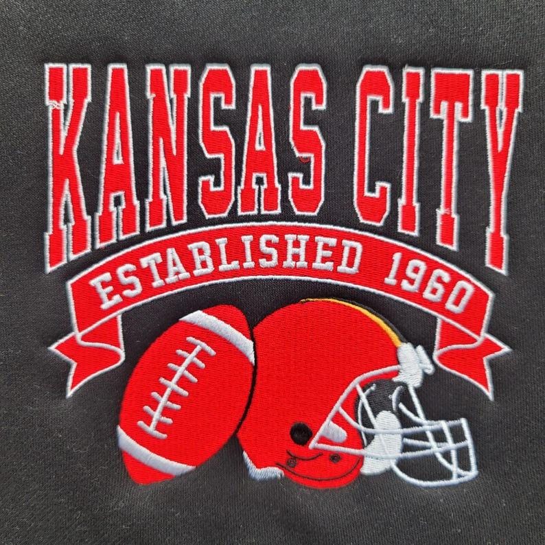 Custom Embroidered Football Sweatshirt | Retro Sports Team Crewneck | Fan Gift