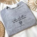 Embroidered Be Still And Know That I Am God Sweatshirt, Bible Verse Sweatshirt, Christian Hoodie, Christian Mom Hoodie, Religious Sweater