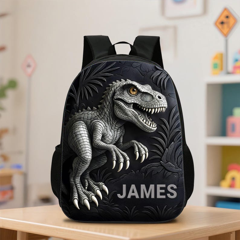 Personalized Kids Backpack, Dinosaur Back To School Backpack, Dinosaur Backpack Birthday Gift For Boys, School Bag For Children Toddler il_794xN.7155094799_bqm7.jpg