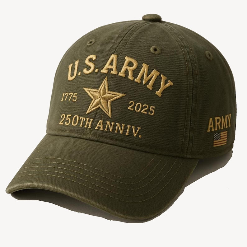 250th Anniversary U.S. Army Cap: Patriotic Veteran Gift il_794xN.7169380326_jh5p.jpg