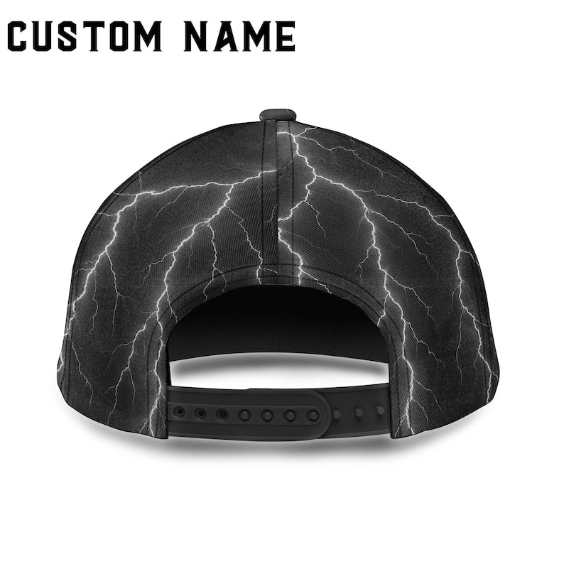 Custom Name Hat, Personalized Eagle Hat with American Flag & Lightning Veteran Soldier Cap, USA Military Gift for Men, Custom Name Snapback