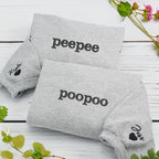 Cute Embroidered Sweatshirts Fun Matching Unisex Pullover Tops for Friends, Gift For Couples, Family Gifts, Anniversary Gift