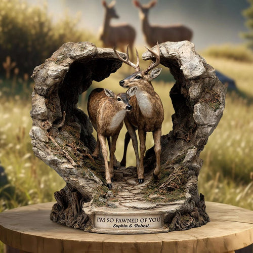 Personalized Deer Couple Shaped Acrylic Plaque, Custom Romantic Deer Plaque, Rustic Love Sign, Anniversary Gift For Couples il_794xN.7187984013_d0ws.jpg