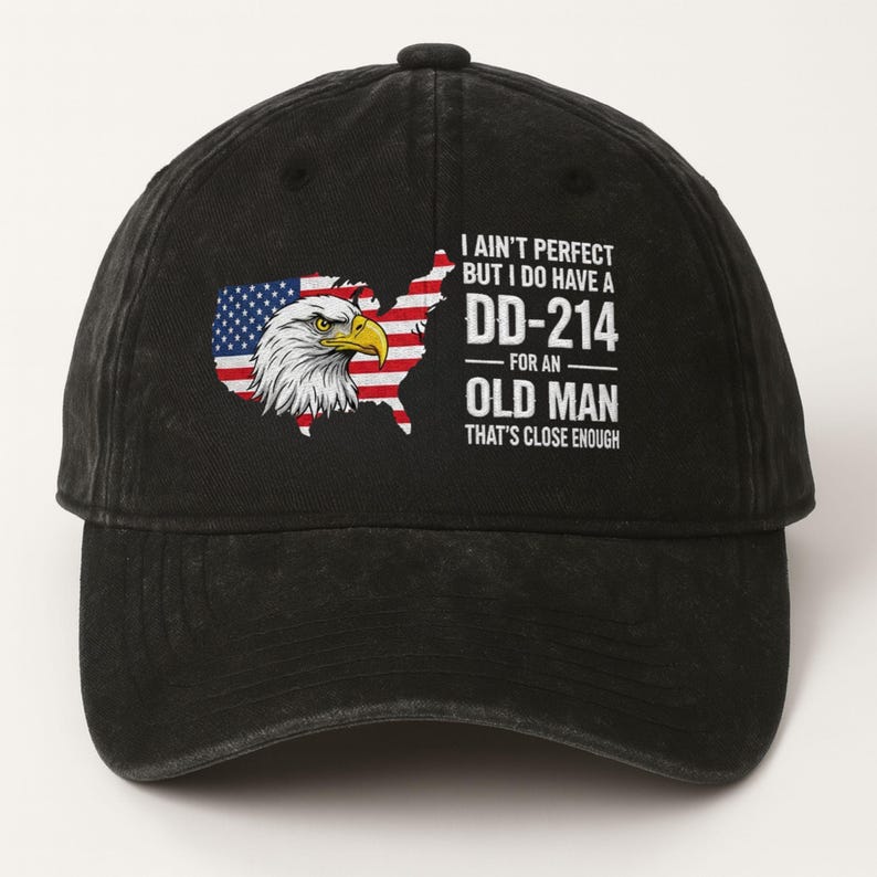 Embroidered DD-214 Veteran Classic Baseball Cap Military Hat for Men, Veterans Day Cap Retirement Veteran Gift for Dad or Grandpa