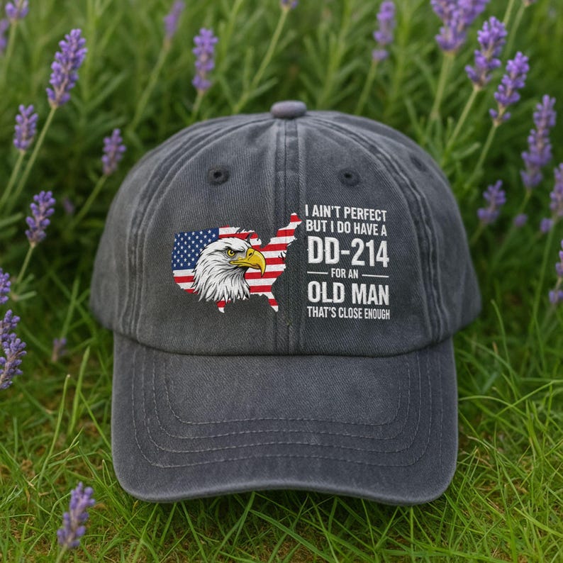 Embroidered DD-214 Veteran Classic Baseball Cap Military Hat for Men, Veterans Day Cap Retirement Veteran Gift for Dad or Grandpa