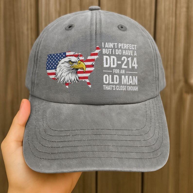 Embroidered DD-214 Veteran Classic Baseball Cap Military Hat for Men, Veterans Day Cap Retirement Veteran Gift for Dad or Grandpa